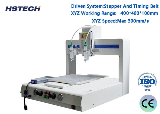 Ein guter Preis. Hochgeschwindigkeits-Stepper- und Timer-Gürtel 4-Achsen-Leim-Disponiermaschine mit LCD-Bildschirmbetrieb Online