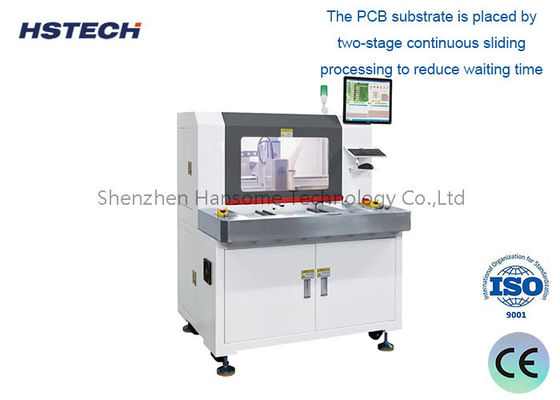 Ein guter Preis. Doppelplattform Offline PCBA Router-Maschine mit ±0,01mm Wiederholungsgenauigkeit und 40000~60000rpm Spindel für PCB Depaneling Online