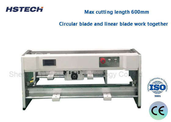 Ein guter Preis. Leichtes Vorhang Induktion PCB Depaneling Maschine 600mm Schnittlänge CAB Blade Bewegt PCB Trennseeler Online