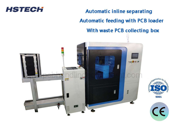Ein guter Preis. Automatische Inline Separating 1,1KW Kreisblatt Inline Vcut PCB Depaneling Maschine mit Abfall-PCB Sammelbox Online