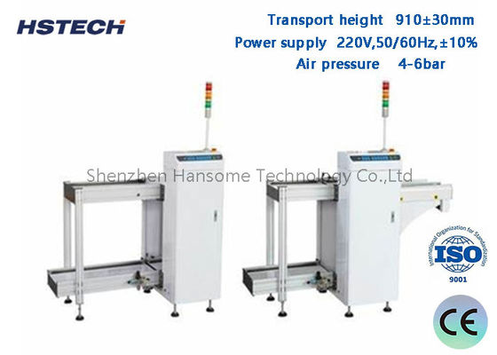 SMT Produktion 90 Grad PCB Magazine Unloader LED Button Control MD Bericht 90 Grad PCB Magazine Unloader