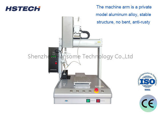 High Precision 4 Axis Compact Soldering Robot 360 Degree Dual Working Station with Auto Solder Feeding