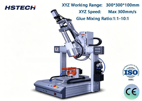 Ein guter Preis. 4 Achsen AB Klebeverteilmaschine 0,02 mm Hochpräzision 11 bis 10 Mischverhältnis Online